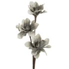 Eurofirany, kwiat Flore, 74 cm, srebrny