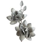 Eurofirany, kwiat Flore, srebrny