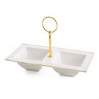 Eurofirany, misa dekoracyjna, Olivia, 23-23-5 cm, biały