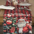 Eurofirany, obrus świąteczny, 33-183 cm, czerwony