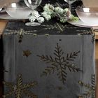 Eurofirany, obrus świąteczny, 40-140 cm, czarny