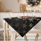 Eurofirany, obrus świąteczny, 85-85 cm, czarny