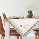 Eurofirany, obrus świąteczny, Angel, 85-85 cm, biały