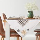 Eurofirany, obrus świąteczny, Angel, 85-85 cm, biały