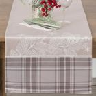 Eurofirany, obrus świąteczny, Holly, 40-140 cm, beżowy