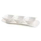 Eurofirany, patera dekoracyjna, Nina, 18-41-65 cm, perłowy