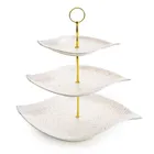 Eurofirany, patera dekoracyjna, Nina, 27-28-30 cm, perłowy