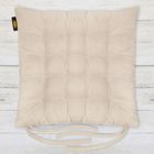 Eurofirany, poduszka na krzesło, Ada, 40-40-6 cm, ciemnokremowy