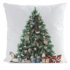 Eurofirany, poszewka świąteczna, 45-45 cm, biały