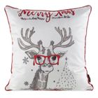 Eurofirany, poszewka świąteczna, 45-45 cm, biały