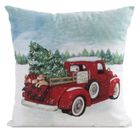 Eurofirany, poszewka świąteczna, 45-45 cm, czerwony