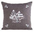 Eurofirany, poszewka świąteczna, 45-45 cm, stalowy