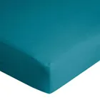 Eurofirany, prześcieradło z gumką, jersey, 90-200 cm, turkusowy