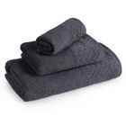 Eurofirany, ręcznik, Loren, 50-90 cm, grafitowy
