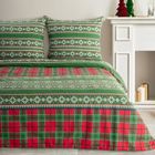 Eurofirany, świąteczny komplet pościeli, Aurora, 220-200 cm, zielony