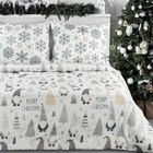 Eurofirany, świąteczny komplet pościeli, Dwarf, 140-200 cm, biały