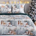Eurofirany, świąteczny komplet pościeli, Fairyland, 220-200 cm, biały