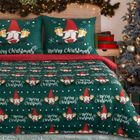 Eurofirany, świąteczny komplet pościeli, galdor, 140-200 cm, zielony