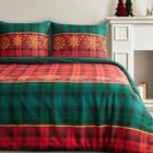 Eurofirany, świąteczny komplet pościeli, Glory, 160-200 cm, czerwony