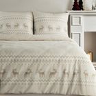 Eurofirany, świąteczny komplet pościeli, Luke, 140-200 cm, beżowy