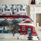 Eurofirany, świąteczny komplet pościeli, Niko, 140-200 cm, czerwony