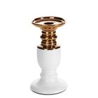 Eurofirany, świecznik dekoracyjny, Lari, 9-9-17 cm, biały