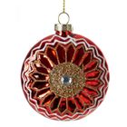 Eurofirany, szklana bombka choinkowa, 8 cm, czerwony