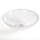 Eurofirany, szklana misa dekoracyjna, Daisy, 25-9 cm, biały