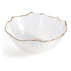 Eurofirany, szklana misa dekoracyjna, Tamara, 25-11 cm, biały