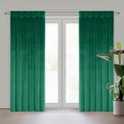 Eurofirany, zasłona gotowa, Alita, na szelkach, 140-250 cm, ciemnozielony