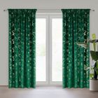 Eurofirany, zasłona gotowa, Raja, na taśmie, 140-270 cm, ciemnozielony