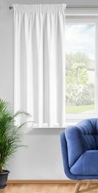 Eurofirany, zasłona gotowa rita na taśmie, 140-175 cm, biały