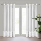 Eurofirany, zasłona gotowa, Roses, 140-250 cm, biały