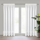 Eurofirany, zasłona gotowa, Roses 3, na taśmie, 140-270 cm, biały