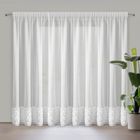 Eurofirany, zasłona gotowa, Roses, na taśmie, 350-270 cm, biały