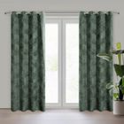 Eurofirany, zasłona zaciemniająca gotowa, Aleta, 135-250 cm, ciemnozielony