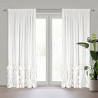 Eurofirany, zasłona zaciemniająca gotowa, Carli, na taśmie, 140-270 cm, biały