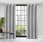 Eurofirany, zasłona zaciemniająca gotowa, D91 Rosa, 140-250 cm, szary