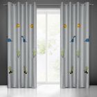 Eurofirany, zasłona zaciemniająca gotowa, dino, 140-250 cm, srebrny