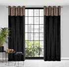 Eurofirany, zasłona zaciemniająca gotowa, Elen, 140-250 cm, czarny