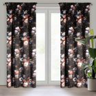 Eurofirany, zasłona zaciemniająca gotowa, Karen, na taśmie, 140-270 cm, czarny