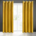 Eurofirany, zasłona zaciemniająca gotowa, Melanie, 140-250 cm, musztardowy
