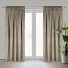 Eurofirany, zasłona zaciemniająca gotowa, Melanie, na taśmie, 140-270 cm, brązowy