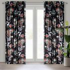 Eurofirany, zasłona zaciemniająca gotowa, na taśmie, Alani, 140-270 cm, czarny