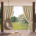 Eurofirany, zasłona zaciemniająca gotowa, na taśmie, Garden, 155-200 cm, beżowy