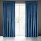 Eurofirany, zasłona zaciemniająca gotowa, na taśmie, Melanie, 140-270 cm, granatowy