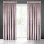 Eurofirany, zasłona zaciemniająca gotowa, na taśmie, Pierre, 140-300 cm, pudrowy