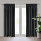 Eurofirany, zasłona zaciemniająca gotowa, na taśmie, Rita, 140-270 cm, czarny