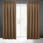 Eurofirany, zasłona zaciemniająca gotowa, na taśmie, Sibel, 140-270 cm, brązowy