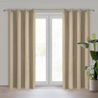 Eurofirany, zasłona zaciemniająca gotowa, Nerisa, 140-250 cm, beżowy